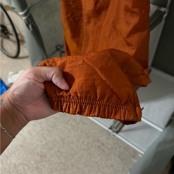 Vintage Reebok Tracksuit Jogger Pants Cotton Lined 1990s Burnt Orange - Picture 6 of 8